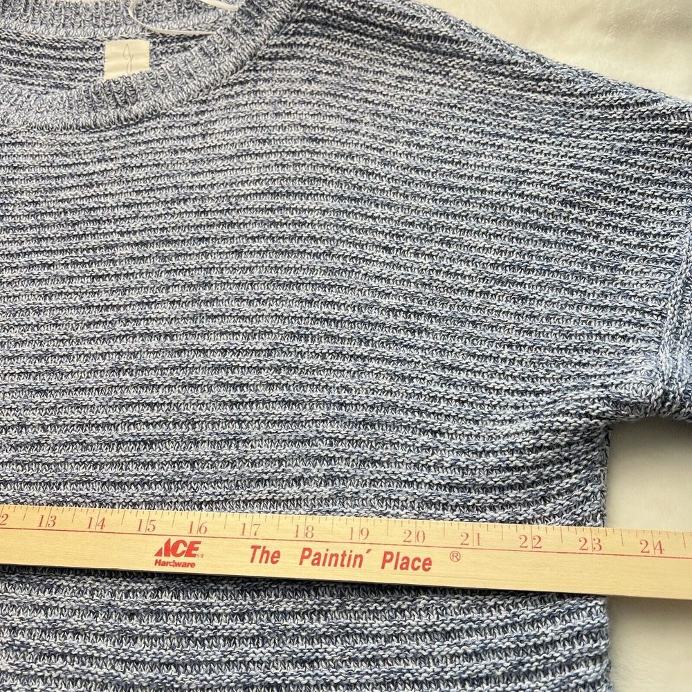 Joie Sweater Womens Size XL Blue Knit Dolman Sleeve Pullover Side Button Hi Low - Picture 6 of 9